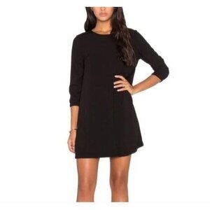 Michael Stars Dress Womens Large Black Mini 3/4 Sleeve Flowy Whimsigoth LBD